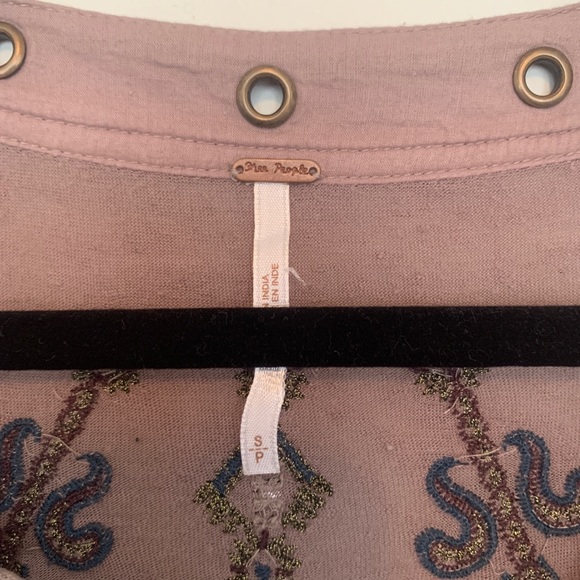 Free People Charlie Lace Up Tunic Top S - Picture 6 of 8